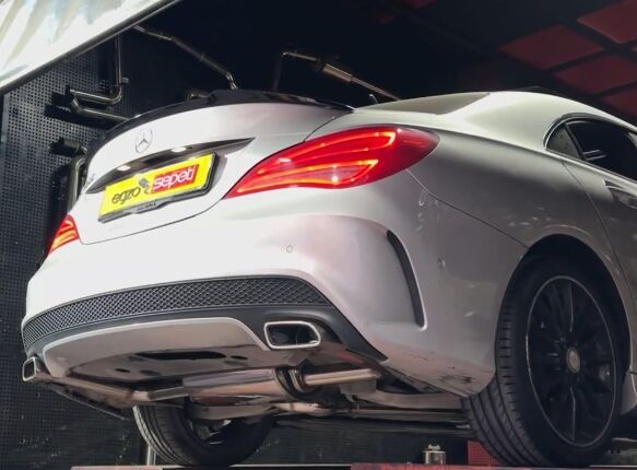Mercedes CLA200 1.6 Çift Varex Komple Krom 60 mm - Difüzör Ve Egzoz Uçları Hariç
