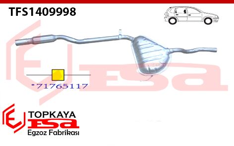 Fiat Bravo / Brava Orta Susturucu 1.6İ 1998 > 2001