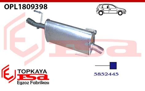 Opel Meriva A 1.4İ 16V Arka Susturucu 2004 > 2010