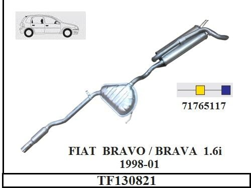 Fiat Bravo / Brava Arka Orta Susturucu 1.6İ 1998 > 2001