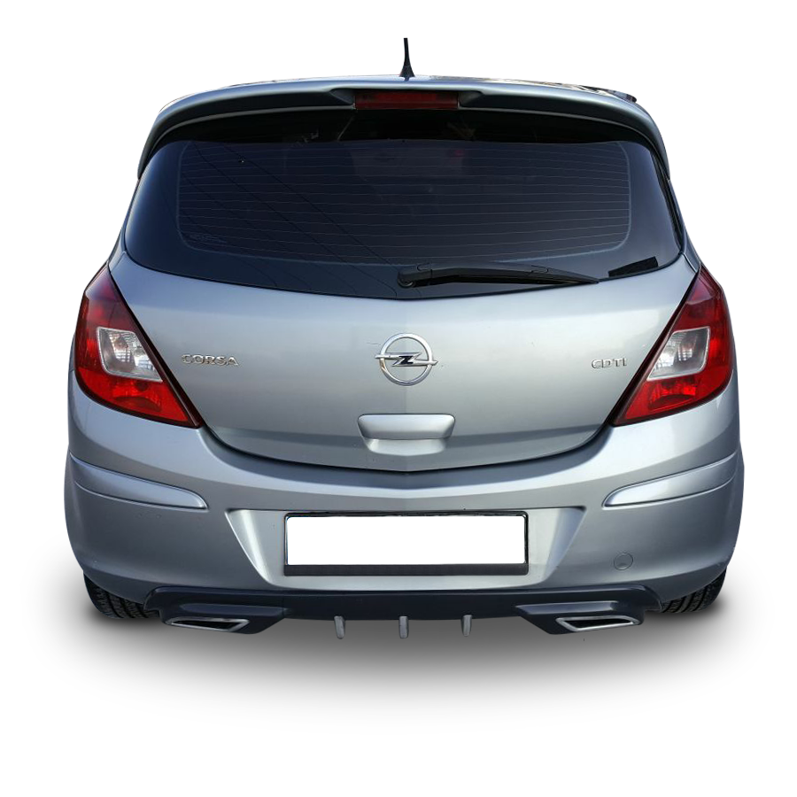 Opel Corsa D Egzoz Görünümlü Arka Tampon Difüzör