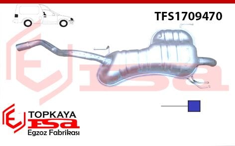 Fiat Doblo 1.4İ / 1.6İ Maxi Benzinli Elegance Arka Susturucu Baskılı