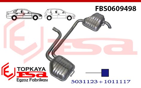 Ford Mondeo Arka Susturucu Borulu Çiftli 2.0İ 16V Baskılı 1993 > 1997