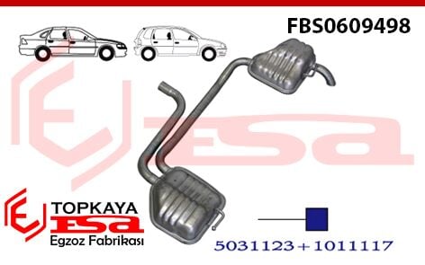 Ford Mondeo Arka Susturucu Borulu Çiftli 2.0İ 16V Baskılı 1993 > 1997