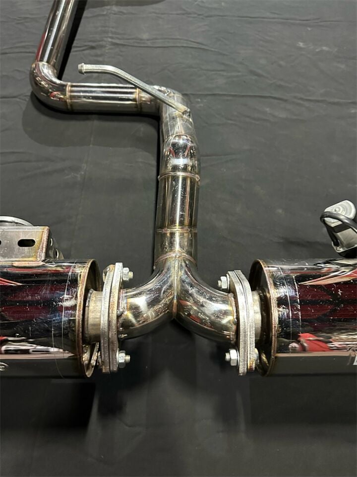 Honda Civic Fc5 / Fk7 Benzinli Krom Flanşlı Çift Varex 60 mm Krom Borular