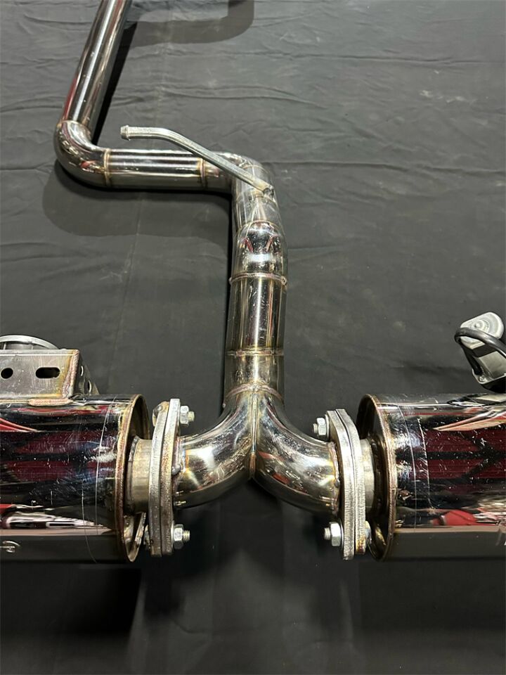 Honda Civic Fc5 / Fk7 Benzinli Krom Flanşlı Çift Varex 60 mm Krom Borular