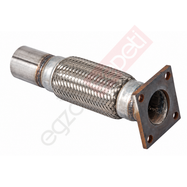 Flex, ID:Ø48 L:235 IN:Flanş, OUT:Şişirme, İç, Dış Örgü, Inox, SS316,