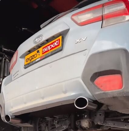 Subaru Sag Ve Sol Egzoz Özel Üretim Susturucu + Sag Ve Sol Baglantı Ekipmanları Takım Halinde