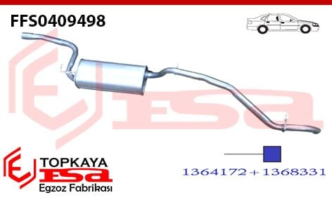 Focus GHia 1.6 / 1.8 Benzinli Arka Boru 2004 > 2008