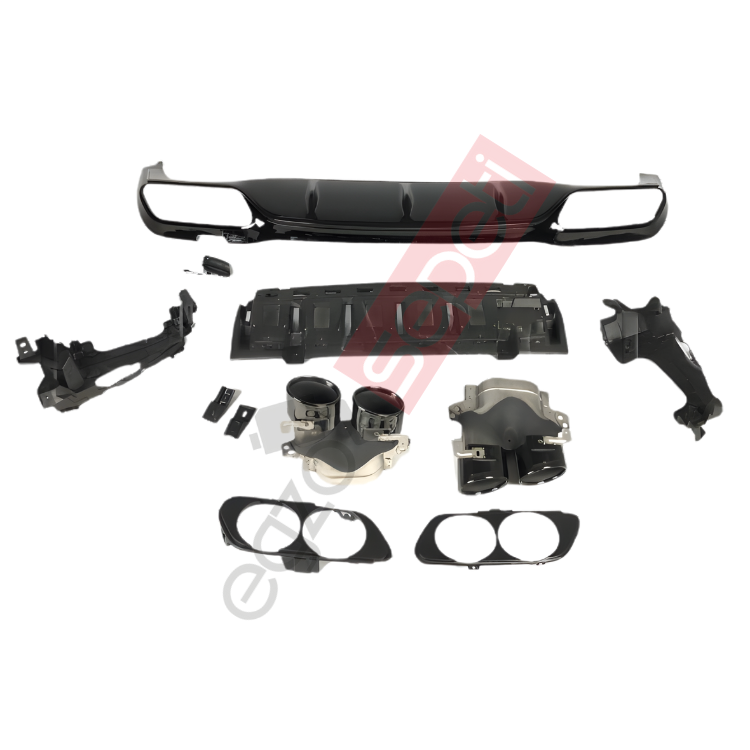 Mercedes W213 DİFÜZÖR SİYAH ÇITA / SİYAH EGSOZ E53