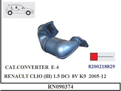 Renault Kango 1.5 Dci Katalitik Konverter Euro 4 2005 > 2012