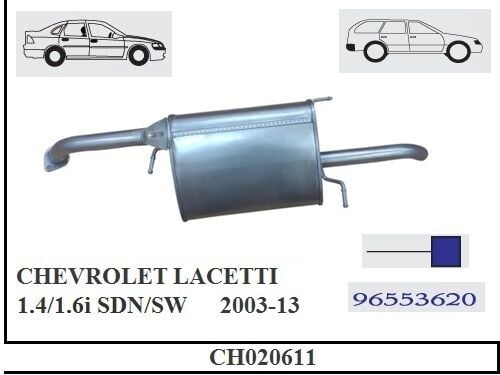 Chevrolet Lacetti 1.4 / 1.6 Sedan / Sw  Arka Susturucu Borulu  2003 > 2013