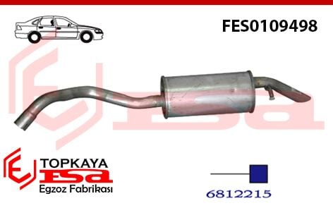 Ford Escort Cl 1.4 / 1.6 Arka Susturucu Borulu Sedan 1995 > ...