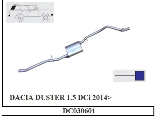 Dacia Duster 1.5 Dci Arka Susturucu Borulu 2014 > …
