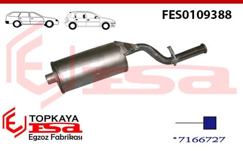 Ford Escort 1.4 / 1.6 Arka Susturucu Hb / Sw 1990 > 1995