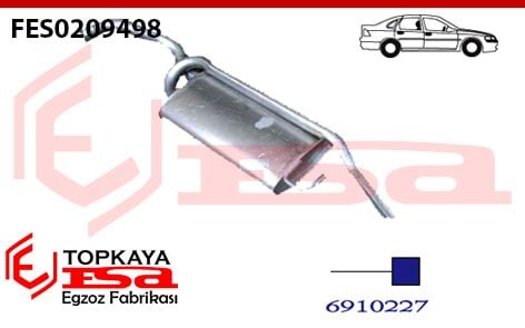 Ford Escort CLX Arka Susturucu Borulu Sedan 1994 > 1997