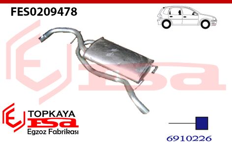 Ford Escort CLX Arka Susturucu Borulu Hb 1992 > 1994