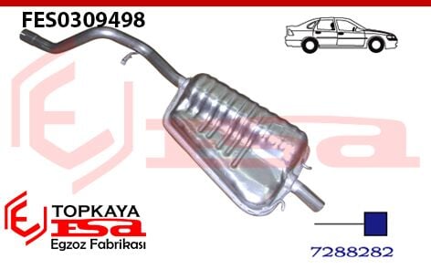 Ford Escort 1.8 İ Sedan Arka Susturucu Borulu Baskılı 1993 > 1998