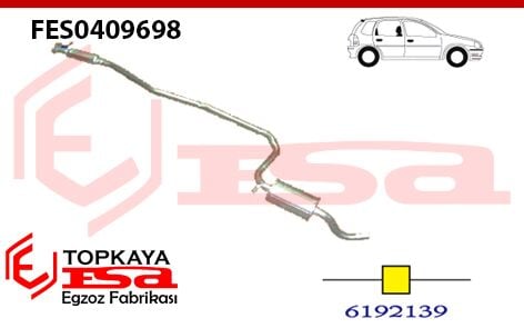 Ford Escort 1.3 Orta Susturucu Borulu 1986 > 1990