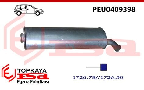Peugeot 205 Arka Susturucu 1.0 / 1.6İ 1.8Td 1983 > 1997