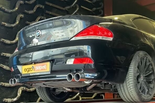 Bmw E63 6.45 Çift Krom Flanşlı Varex Ve 60 mm Krom Borular