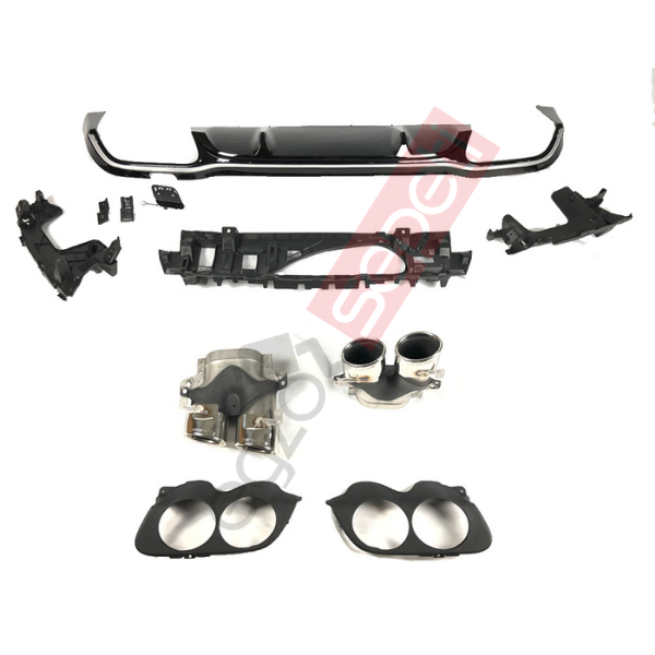 Mercedes W213 DİFÜZÖR GRİ ÇITA / KROM EGSOZ E53 FACELIFT