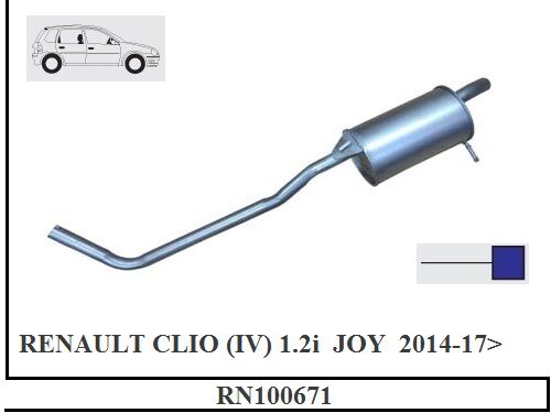 Renault Clio 4 Joy 1.2İ Arka Susturucu Borulu 2015 > ..
