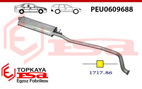 Peugeot 406 Orta Susturucu Borulu 2.0 Td Uzun 1995 > ...
