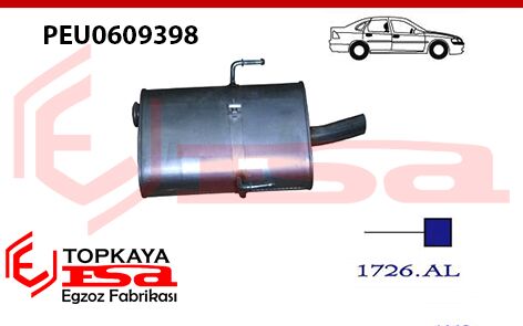 Peugeot 406 Arka Susturucu 1.9Td 1995 > ...