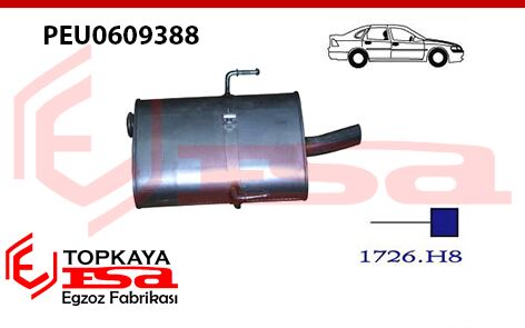 Peugeot 406 Arka Susturucu 1.6 / 1.8İ / 2.0İ 1995  > ...