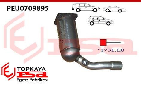 Peugeot 306 1.4 / 1.6 Katalitik Konverter Euro 4 2000 > 2003