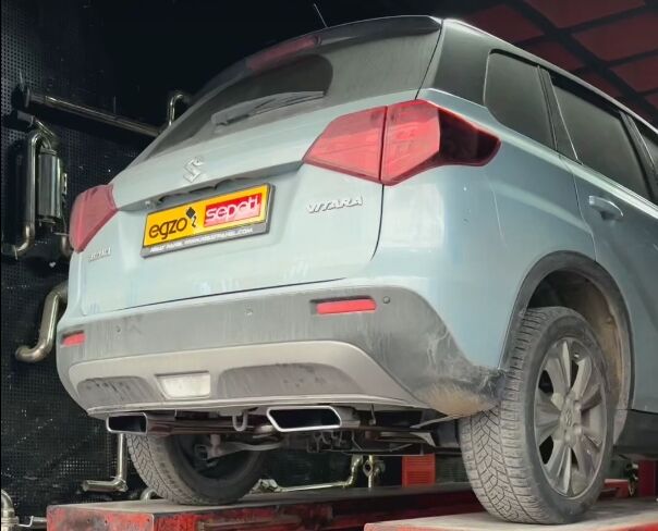 Suzuki Vitara 1.4 Benzinli Krom Flanşlı Varex 60 mm Krom Borularla Krom Kit - Egzoz Uçları Hariçtir