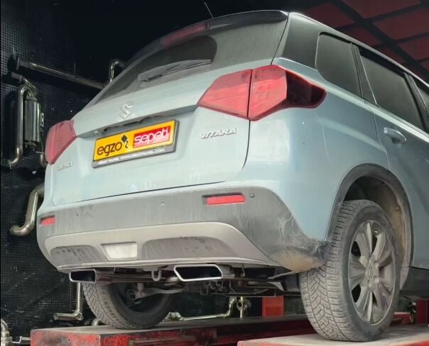 Suzuki Vitara 1.4 Benzinli Krom Flanşlı Varex 60 mm Krom Borularla Krom Kit - Egzoz Uçları Hariçtir