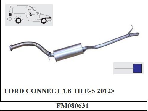 Ford Connect Combı 1.8 Td Euro 5 Arka Susturucu Borulu 2012 >