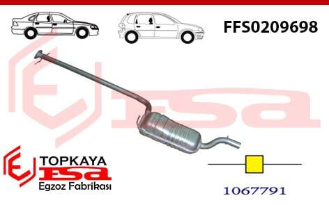 Ford Focus 2.0 Orta Susturucu Borulu Baskılı 1998 > 2004