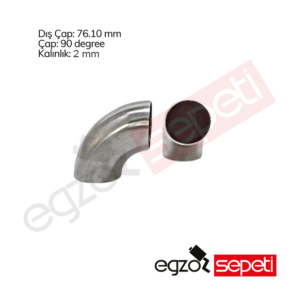 101 MM Krom Egzoz Dirseği