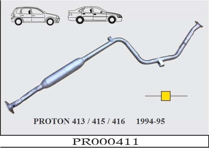 Proton 413 / 415 / 416 1.5 Orta Susturucu Borulu Müşürlü 1994 > 1995
