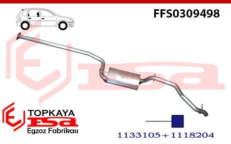 Ford Focus 1.8 Tdci Arka Susturucu Borulu Hb 1999 > 2004  >..