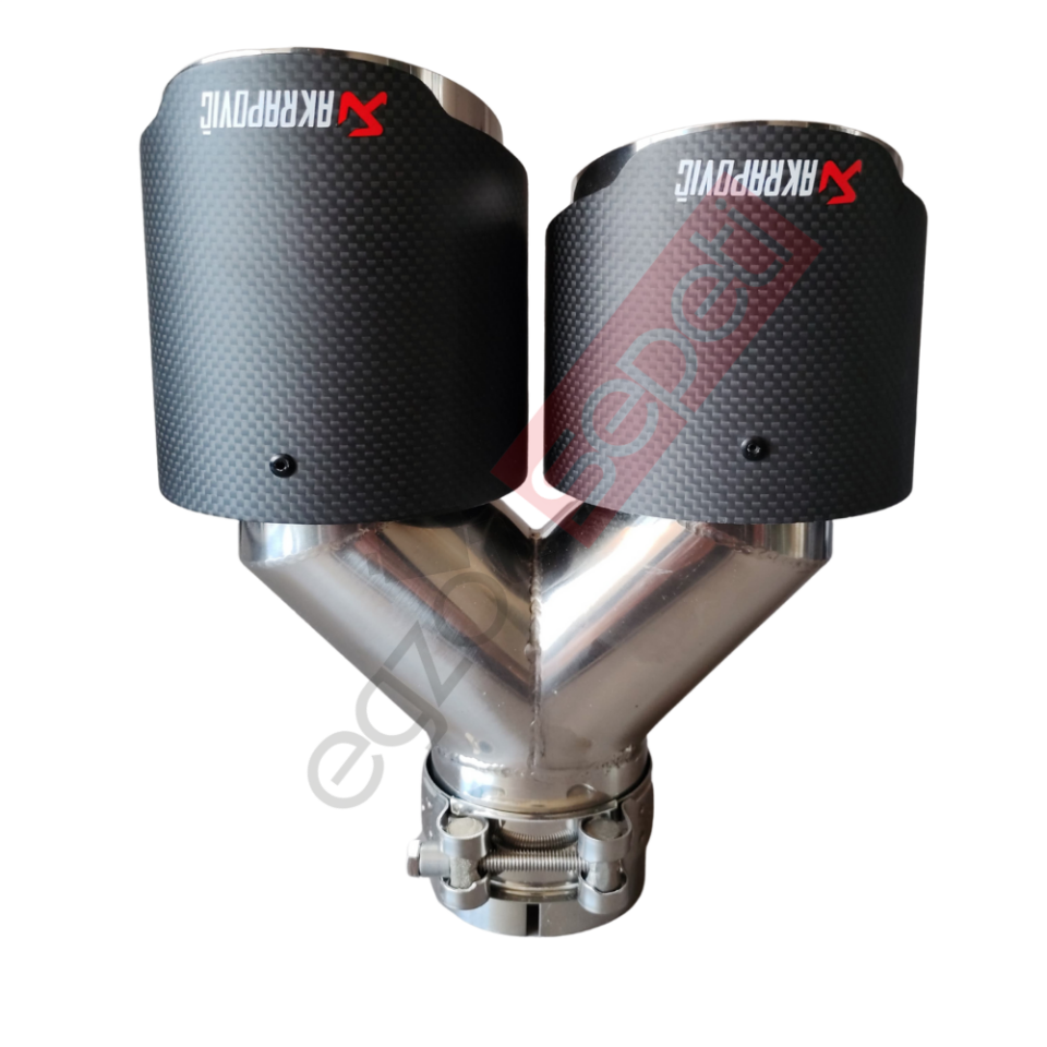Akrapoviç Karbon Egzoz Ucu 100 MM Çiftli Mat Sol Gerçek Karbon Malzeme İthal Ürün