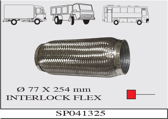 Egzoz Spirali Interlock Ø77 X 254 MM