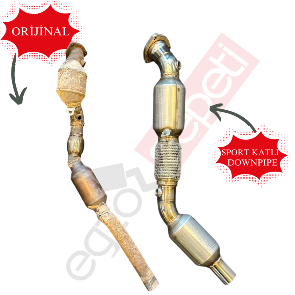 Audi Q7 4.2 4 Adet Sport Katlı Downpipe Sağ Ve Sol Şeklinde