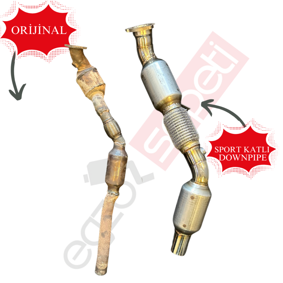 Audi Q7 4.2 4 Adet Sport Katlı Downpipe Sağ Ve Sol Şeklinde