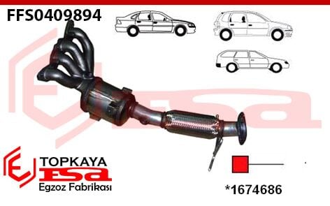 Ford Focus 1.4İ / 1.6İ 16V Spiralli Katalitik Konverter Euro 4 2004 > 2008