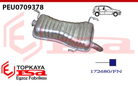 Peugeot 306 Arka Susturucu Xsi Hb 2.0İ 16V 1993 >2002 121-150Hp