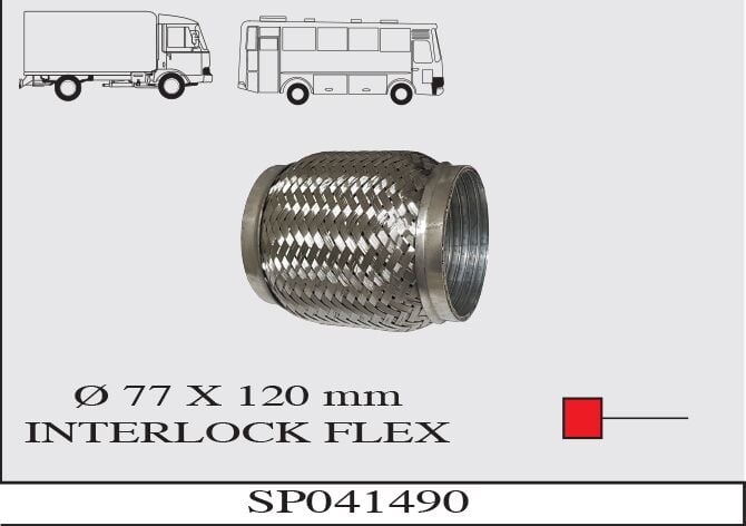 Egzoz Spirali Interlock Ø77 X 120 MM