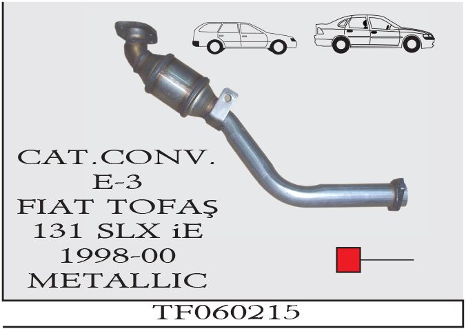 Tofaş / Fiat 131 Slx İE Meta Katalitik Konverter Euro 3 1998 > 2000
