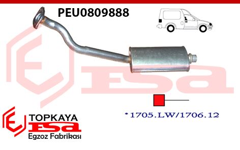 Peugeot Partner 1.9 Dsl Ön Boru Susturucu 1999 > ...