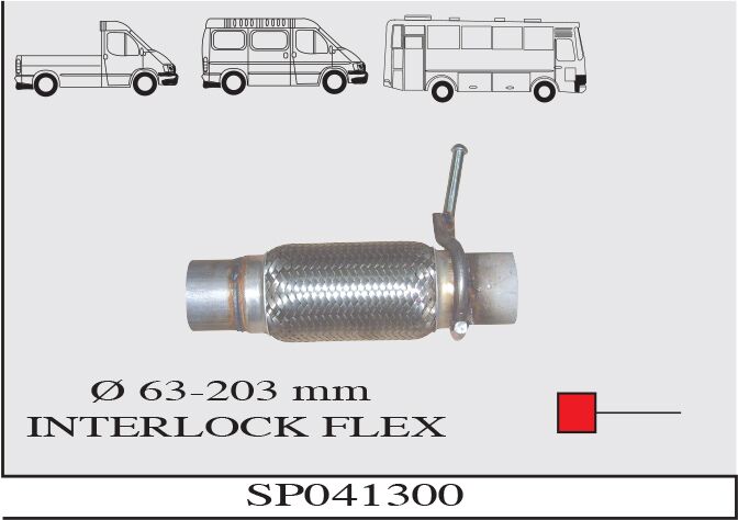 Egzoz Spirali Bağlantılı Interlock Ø63-203 MM