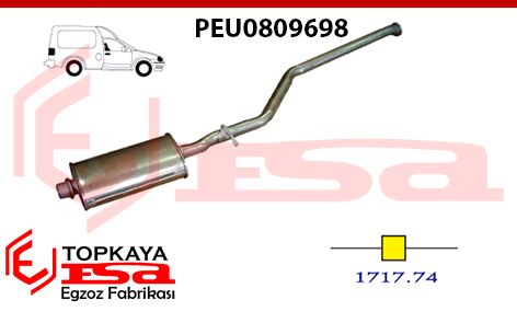 Peugeot Partner 1.4 / 1.9D Orta Susturucu Borulu 1996 > ...
