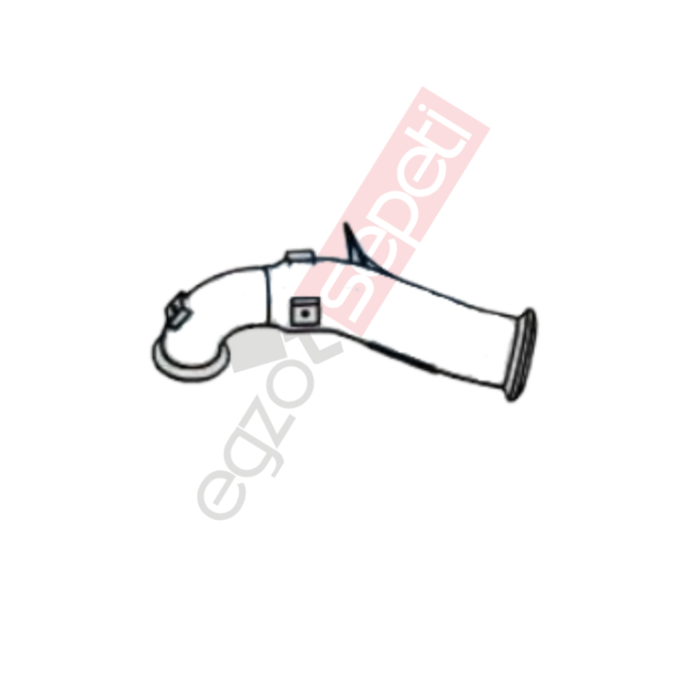Renault Midlum Boru, Egzoz Ön, E5, 7420983596 Renault Midlum Ø110 Inox,